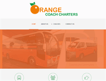 Tablet Screenshot of orangecoachcharters.com.au